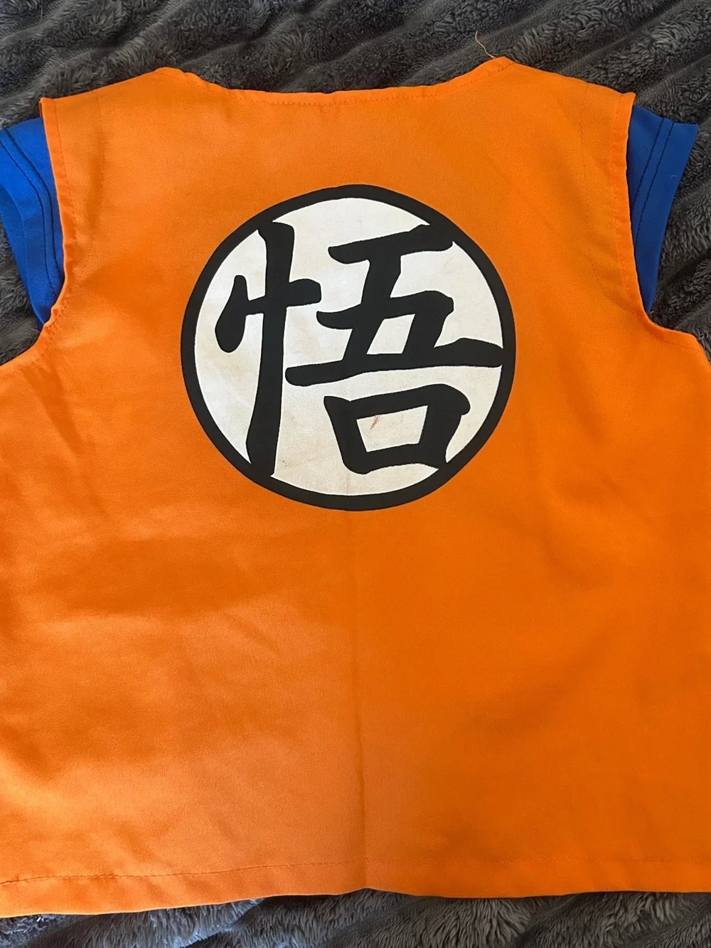 Orange and Blue Martial Arts Tunic with Emblem dragon ball z Goku top